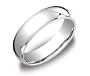 14k White Gold 6mm Comfort Fit Men's Wedding Band