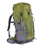 「Eamkevc　50L　登山　アウトドア用バックパック　　緑 a1534」の画像