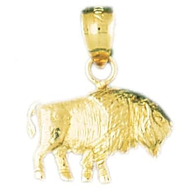 Cheap Girls Jewelry Dazzlers Solid 14k Gold Buffalo Charm Pendant Available in three colors from jewelsberry (weights: 1.4 grams only) For Sale