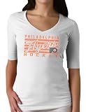 NHL Women's Philadelphia Flyers Base Layer V-Neck T-Shirt (White, Small)