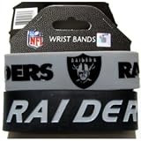 Oakland Raiders Rubber Wrist Band Set of 2 NFL