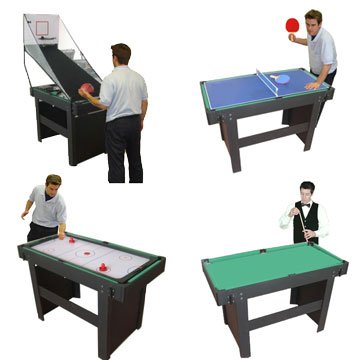 Childrens Toyshop  Toys : 4 in 1 Games Table (Pool - Table Tennis - Hockey - Basketball)