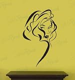 Vinyl Wall Art Decal Sticker (S) Sexy Girl Hair Style