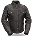 First MFG Women's Premium Soft Lightweight Long Sleeve Leather Shirt. Lambskin, Satin Liner. FIL133ES