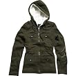 Fox Racing Warhead Babe Sherpa Lined Girls Sportswear Jacket w/ Free B&F Heart Sticker Bundle - Heather Fatigue