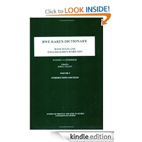 Bwe Karen Dictionary: With Texts and English-Karen Word List, Volume II