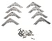 8pc. Decorative Low-Profile Nickel Box & Cabinet Corners