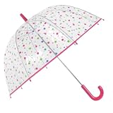 Capelli New York Small Multi Dots All Over Print Girls Manual Stick Dome Umbrella