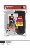 6-Pack Hanes ACTIVE CREW - BIG AND TALL - 3 BLACK / 3 GREY 146/6BG