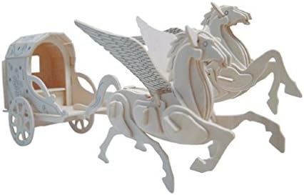 Wooden Jigsaw Puzzle Child Educational Woodcraft Puzzle Toy DIY Kit (Pegasus)