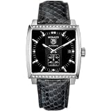 Tag Heuer Monaco Diamond Black Python Unisex Watch WW2118.BC6216 by TAG Heuer