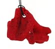 Dyed Red Sponge Coral Pendant with adjustable cord Dyed Red Sponge Coral Pendant with adjustable cord