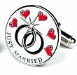 Just Married Cufflinks - Wedding Formal Wear - Cufflinks
