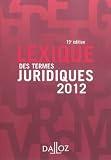 Lexique des termes juridiques 2012