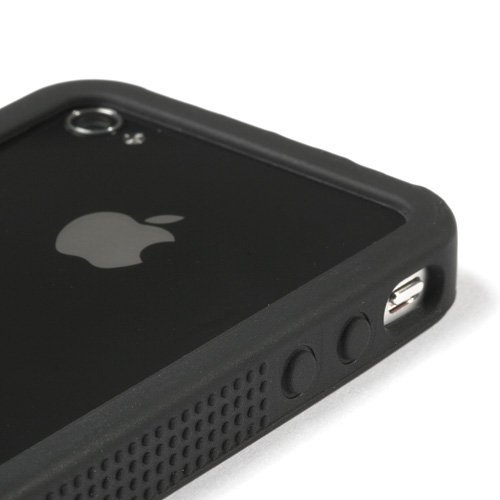 Silicone Bumper for iPhone 4, Black