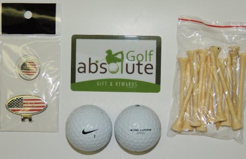 36 Nike One Vapor Speed Grade A Free Golf Tee's & Magnetic American Flag Golf Ball Marker/Hat Clip ($6.99 Retail Value)
