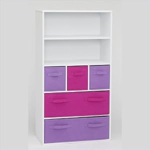 4D Concepts Girl's Storage Bookcase, White