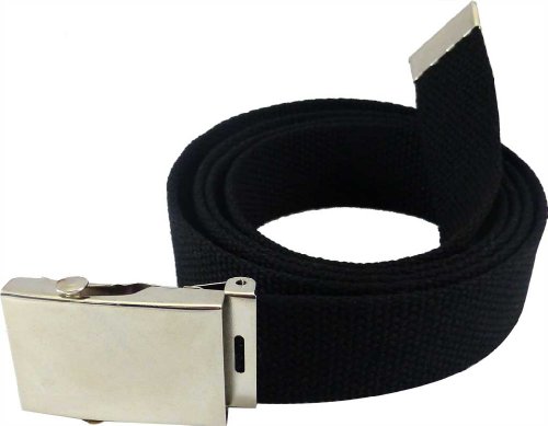 90 inch Black Canvas Militarry Army Web Belt Black Buckle 3xL 4XL 5XL Adjustable
