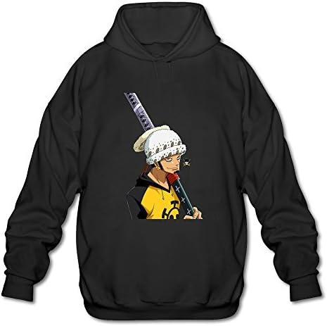 Koala Men's Trafalgar Law Of One Piece Sweatshirt Hoodies Black Size S