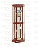 IMAGE OF Coaster Solid Wood Corner Style Glass China Curio Cabinet, Cherry Finish