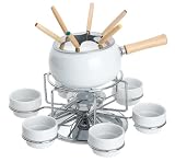 Burton 15pc Fondue set with Deluxe Revolving Lazy Susan