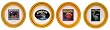 Artistically designed dinnerware Kingfish motif salad / dessert / sandwich plates 7.5" Set/4