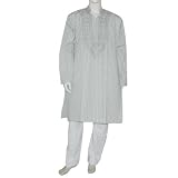 Novelty Pajama Tops Embroidered Kurta Pajama Long Sleeve Cotton Chest : 44 (chgkp150a)