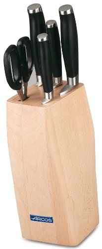Arcos 6-Piece Kyoto Knife Set With Beechwood Block