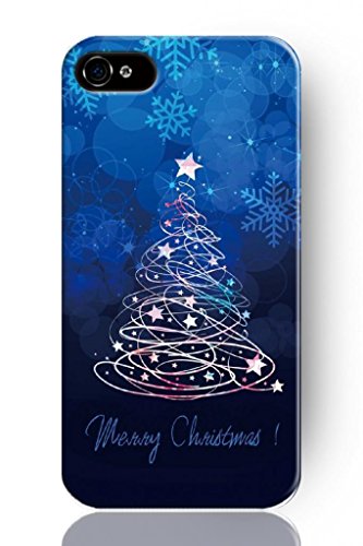 SPRAWL New Design Personalized Hard Plastic Snap on Slim Fit Starry Joyful Christmas Tree Apple 4 4S 4G iPhone Case Holiday Gift