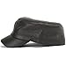 ililily Vintage Genuine Leather Military Cadet Cap Army Camo style Hats (cadet-504-1-XL)