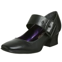 Bronx Women's Naki Mary Jane,Black Leather,38 EU (US Women's 8 M)