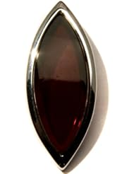 Cherry Amber Sterling Silver Marquise-shaped Pendant
