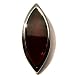 .925 Sterling Silver and Certified Cherry Amber Marquise-shaped Pendant
