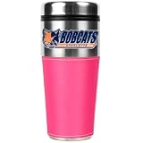 NBA Charlotte Bobcats 16-Ounce Stainless Steel Travel Tumbler with Pink Sleeve