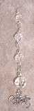 Silver Road Bike with White Crystals Suncatcher