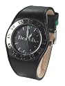 Bench Gents Black Dial Watch With Black Leather Strap