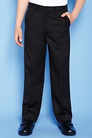 Boys Wool Blend Trousers with Adjustable Waist