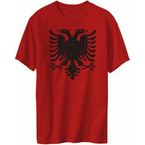 T-Shirt Red  Albania Coat - National Albanian Pride  Country