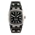Caterpillar Men's Steel Square Date Watch YG 141 34 121 Stainless Steel With Black Dial and Leather Strap