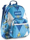 JanSport Classic Half Pint Accessory Backpack, Calypso Blue Plaid Argyle