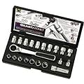 GearWrench 8921 21 Piece 3/8-Inch Drive (20mm) Metric Pass Thru Ratchet Set