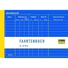 Fahrtenbuch A6 quer, 40 Blatt