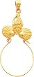 14K Gold Sea Shell Charm Holder