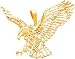 413lU8W4aAL. SL75  10K Yellow Gold Large Flying Eagle Charm Diamond