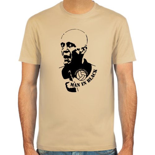 T-Shirt Pierluigi Collina ::: Farbauswahl: skyblue, sand, weiß oder deepred ::: Größen: S-XL ::: Fußball-Kult
