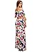 VintageRose Elegant Women's Floral Off Shoulder Dress