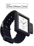 KOKKIA i10sWatch：究極の時計。（i10s豪華なブラック、iWatchブラックのiPod nano6Gのリストバンド付き）iPod nanoのと小型のBluetooth iPodのトランスミッタ6Gのリストバンド （iPod nanoは含まれない）。