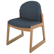 Urbane Collection Side Chair, Armless, 50% Olefin/50% Poly, Black/Medium Oak SAF7930BL1