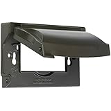 Bell MX1250Z Weatherproof Single Outlet Cover Outdoor Receptacle Protector, Bronze, Horizontal Flat