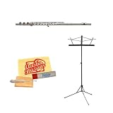 Gemeinhardt 3SB Soprano Flute Bundle with Music Stand, Care Kit, and Polishing Cloth